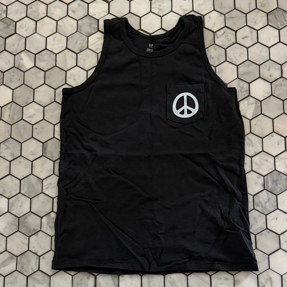 GAP Charcoal Gray Crewneck Tank Kids 12